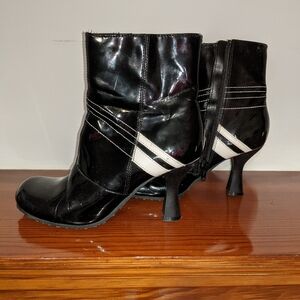 Stylish Black and White Women's Ankle Boots